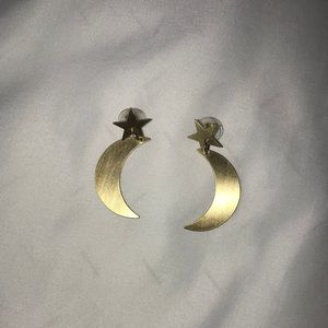 Star and moon earrings
